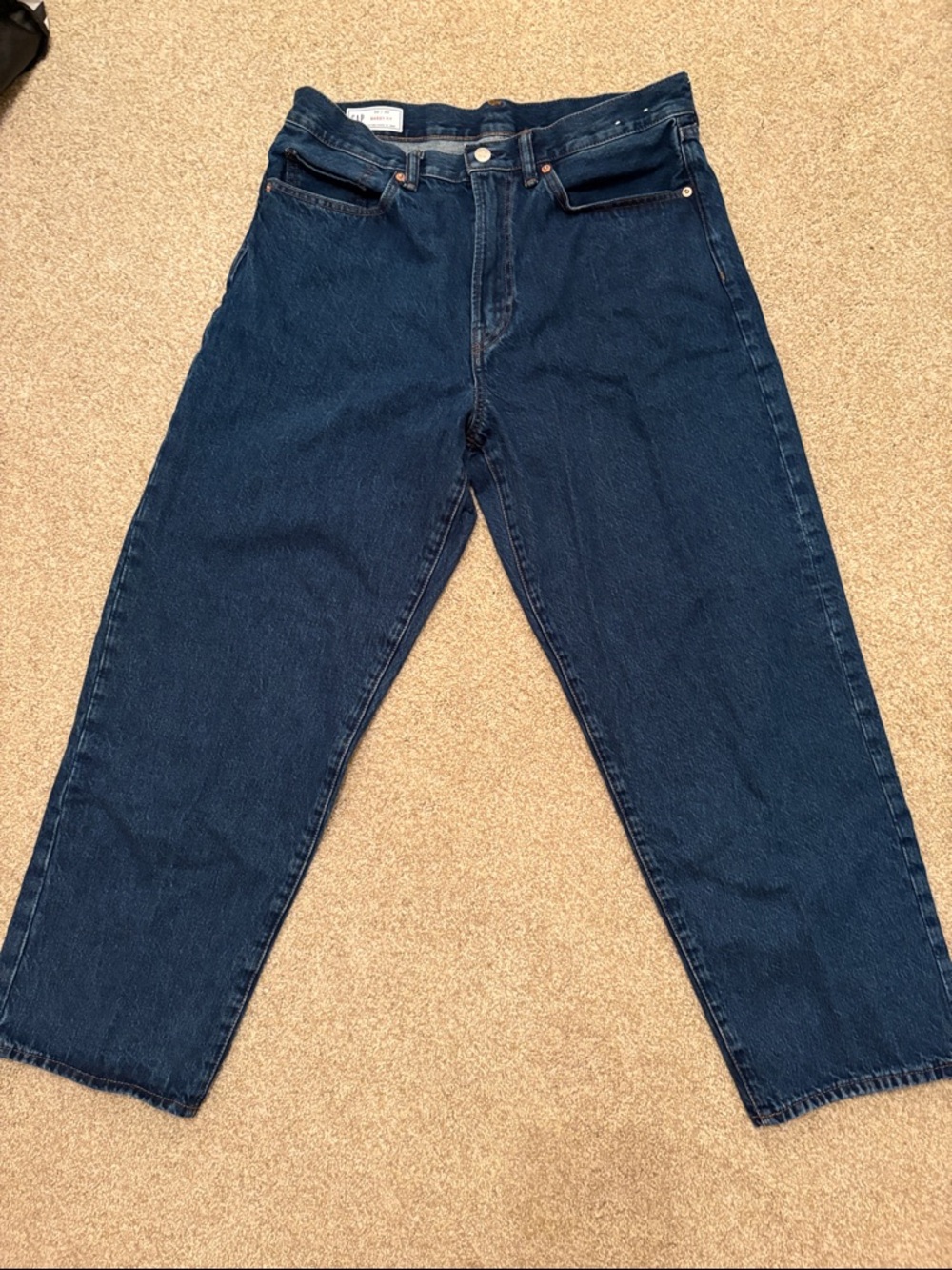 Men's Dark Blue Baggy Fit Jeans